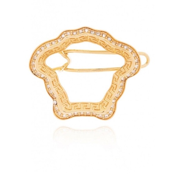 Versace Gold Tone Medusa Hair Clip NWT - Picture 1 of 5